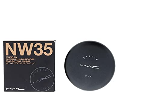 MAC Studio Fix Powder Plus Foundation NW35 15g - Medium Beige, Flawless Matte Finish