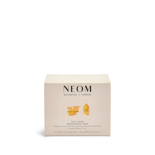 Neom Feel Good Mood Boost Duo Gift Set with Uplifting Candle & Body Butter