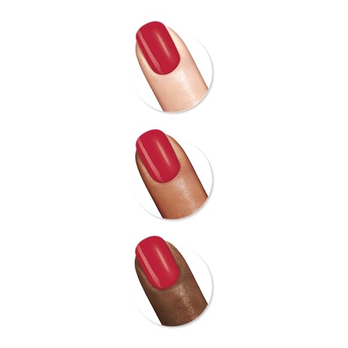Sally Hansen Miracle Gel Keith Haring Salon Quality Nail Polish | Gel-Like Formula, Two-Step System, No UV Light Needed, Long Lasting | Opaque, Glossy | 917 Red-iant Baby | Red Nail Color