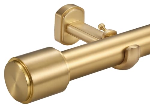 Heavy Duty Curtain Rods 1 1/8 Inch Diameter Extra Long 144-240 Inch - Warm Gold