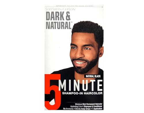 Dark & Natural Men’s Hair Color Cream - Black, 3 Pack, Ammonia-Free