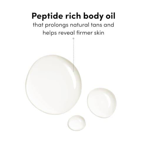 Coco & Eve Firming & Tan Prolonging Peptide Body Oil. Up to 28 Days Natural Tan Extender. After Sun Care with Tropical Oils, Vitamins C & E for Nourished, Glowy & Visibly Firmer Skin. (5.75 fl oz)
