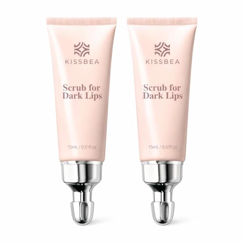 Lip Scrub for Dark & Uneven Lips - Gentle Sugar Exfoliator 2 Pack 0.51 fl oz