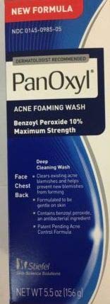 Unscented PanOxyl Max Strength Acne Foaming Wash 5.5 oz - Pack of 2
