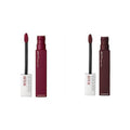 MAYBELLINE Super Stay Matte Ink Liquid Lipstick Makeup Long Lasting High Impact Color Up to 16H Wear Composer Cherry Brown & Founder Cranberry Red 1 Count Each