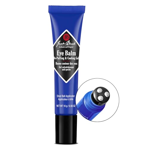 Jack Black Eye Balm De-Puffing Cooling Gel for Tired Eyes 0.56 oz