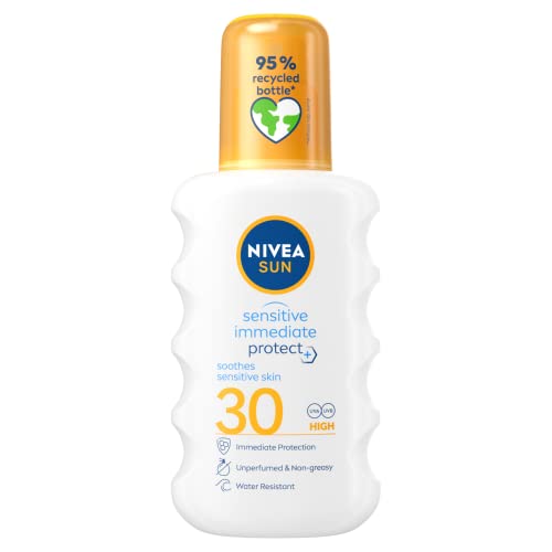 Nivea Sun Sensitive Immediate Protect Spray Lotion - Lightweight, Fast Absorbing SPF 200ml