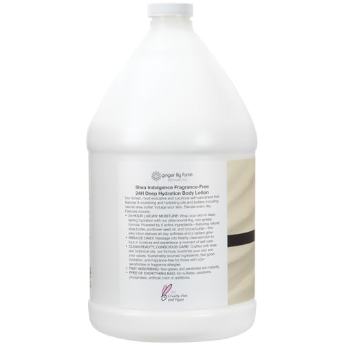 Ginger Lily Farms Shea Indulgence Body Lotion Fragrance Free 128oz