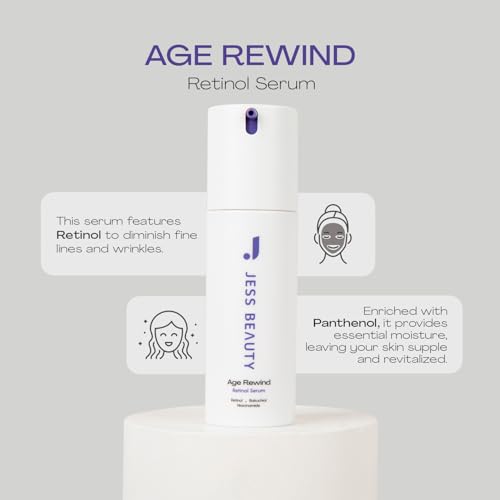 Age Rewind Retinol Serum - Gentle Night Skin Treatment with Bakuchiol & Niacinamide - Smooths Fine Lines & Brightens Skin - 1 fl oz - Variation of THIS listing