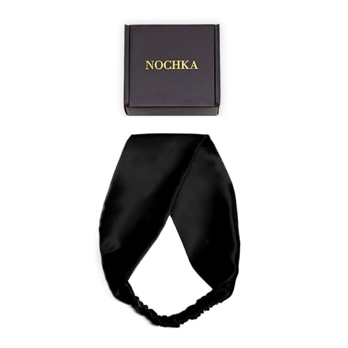 Pure Mulberry Silk Headband for Women - Black, Soft & Durable Hair Accessory