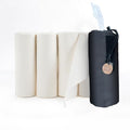 Wild & Pure 30 Pack Cotton Reusable Baby & Travel Wipes with Dispenser Bag, 5 Sets