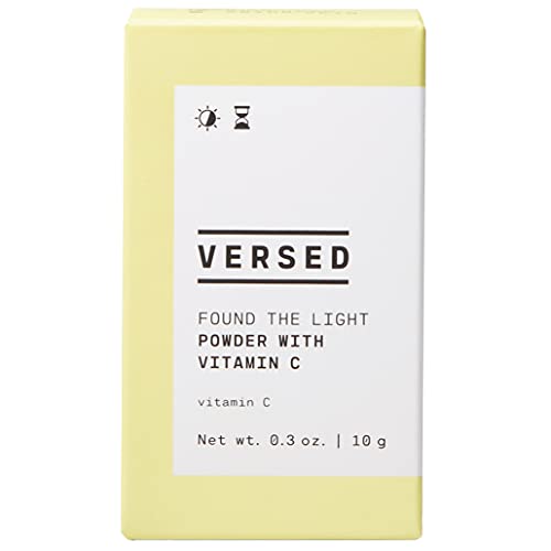 Versed Found The Light Vitamin C Powder - Anti-Aging Renewing Face Serum Powder - Mix with Serum, Gel, or Lotion as Dark Spot Corrector - Vegan (0.3 oz)