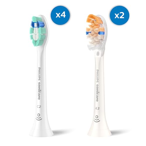 Sonicare Replacement Brush Heads 6-Pack for Philips Sonicare Electric Toothbrushes