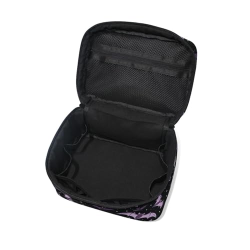 Professional Makeup bag with Mirror and Light, Cosmetic Train Cases Waterproof PU Leather, Large Capacity, Pink