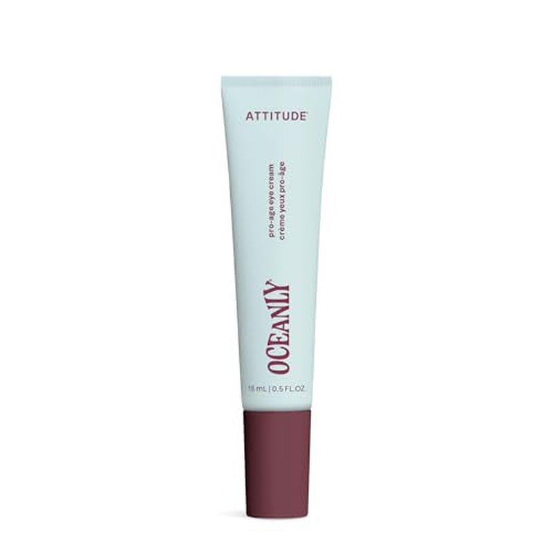 ATTITUDE Anti Aging Eye Cream, With Peptides, Algae Extract & Hyaluronic Acid, For Dark Circles & Wrinkles, Fragrance Free Skincare, Dermatologically Tested, EWG Verified, Vegan, 0,5 Fl Oz