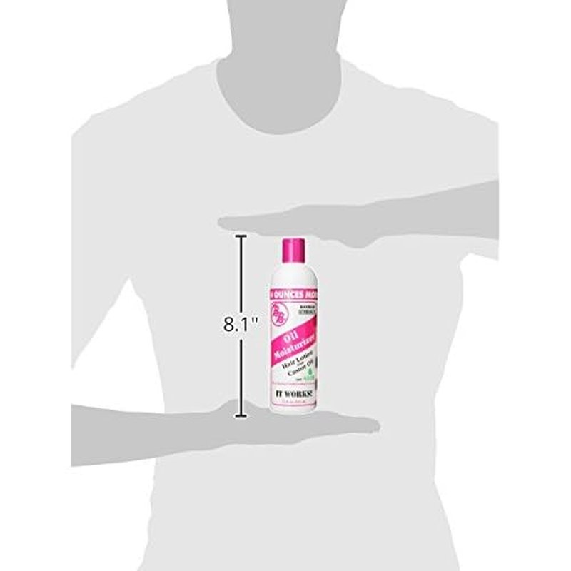 BB Oil Moisturizer, Hair Lotion With Castor Oil and Aloe, Maximum Strength, 12-Fluid Ounce