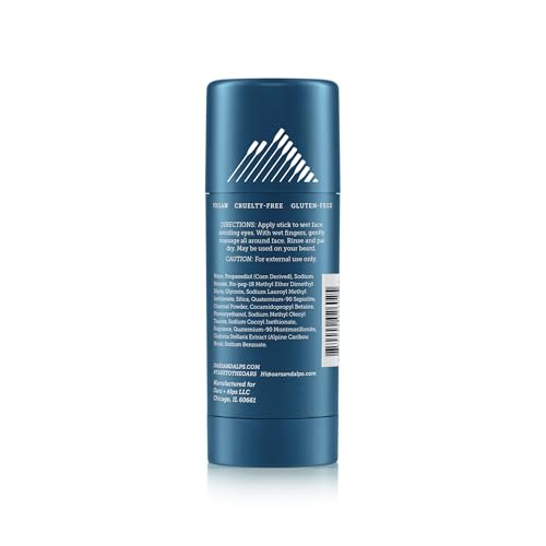 Oars + Alps Charcoal Exfoliating Face Wash Stick 1.4oz 2-Pack Travel Friendly