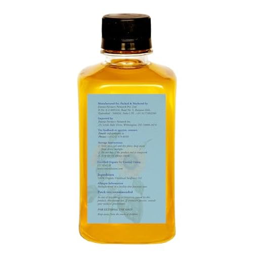 DAANA Sunflower Oil for Skin: Certified USDA Organic, Extra Virgin, Cold Pressed (12 fl oz)