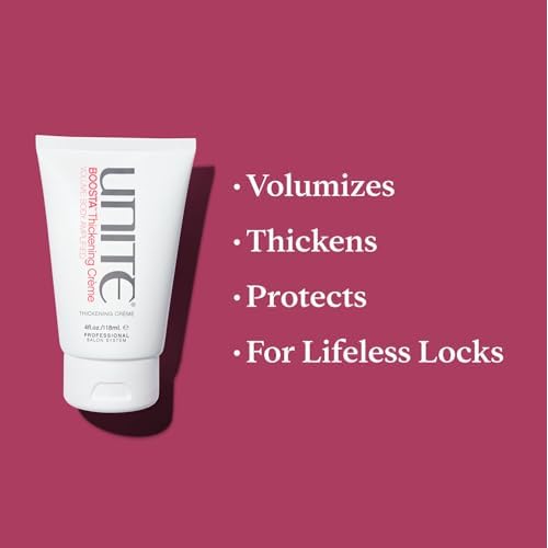 UNITE Hair ? BOOSTA Thickening Cr?me ? Lightweight Styling Cream to Instantly Add Thickness & Touchable Volume ? For Fine or Limp Hair ? UV & Thermal Protection ? 4 Fl Oz
