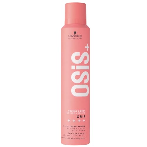 OSiS+ Grip Extreme Hold Mousse - Extra Strong Control Volume Mousse with Heat Protection