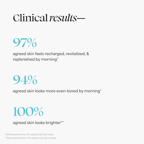 TULA Skin Care Bedtime - Bright Vita-Charge¢â Overnight Brightening Treatment, Vitamin C & Niacinamide help Even Skin Tone & Texture, 1.7fl oz