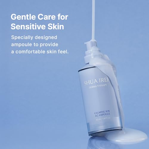 Calming SOS AC Ampoule - Korean Face Serum for Acne-Prone & Sensitive Skin - Soothing Facial Ampoule with Botanical Complex - Lightweight & Non-Sticky Redness Relief, 1.69 fl. oz.