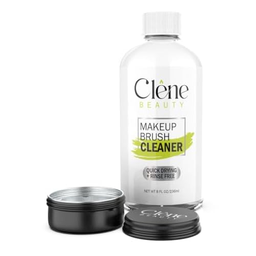 Makeup Brush Cleaner - Makeup Brush Cleaner Solution - Rinse Free - Quick Drying Make up Brush Cleaner - Removes Oily Foundation - Deep Cleaning for Makeup Brushes (8 oz Kit)