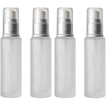 2PC Empty Glass Refillable Dispenser Pump Lotion Bottle White Frosted Cosmetic Pump Bottle Containers For Skin Care Cream Liquid Essential Oil (100ML/3.4oz) (Pack of 2)