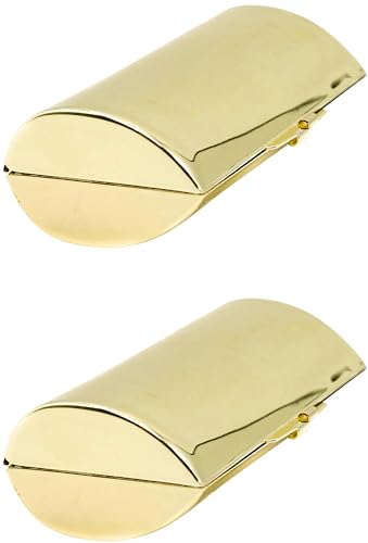 Reflective Gold Capsule Lipstick Cases Set of 2 with Glass Mirrors - Vintage Style