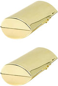 Reflective Gold Capsule Lipstick Cases Set of 2 with Glass Mirrors - Vintage Style