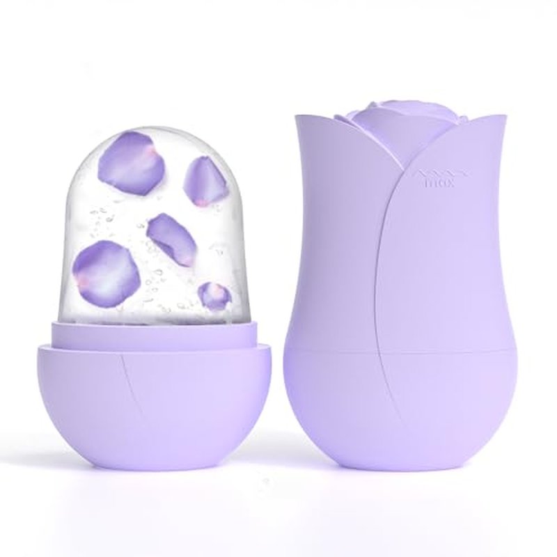 Ice Roller For Face£¬Cryo Cube Ice Roller For Facial And Eye,Skincare Tools,For Relieving Facial Edema, Shrinking Pores, And Lifting And Firming The Skin (Purple)