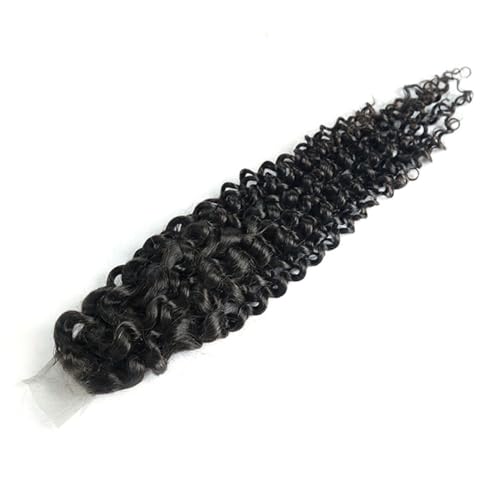 14 Inch Curly Brazilian Virgin Human Hair Lace Closure Pre-Plucked Baby Hair 2x6