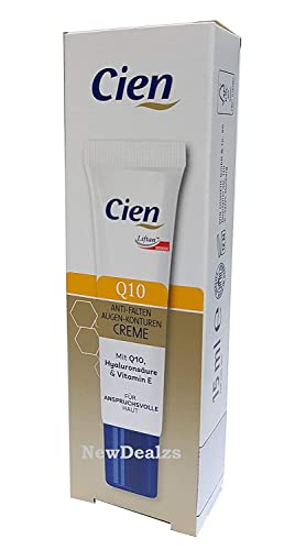 Cien Anti-Aging Skin Care Set of 3 - Day, Night & Eye Cream with Q10, Hyaluronic Acid & Vitamin E