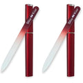 Bliss Kiss Simply Crystal Nail File - Large - Czech Glass - with case and Sleeve (Pack of 2)