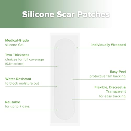 Haakaa C-Section Scar Sheets, 0.5mm & 1mm Medical-Grade Silicone – Reusable 6-Pack