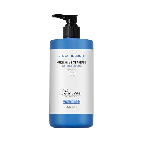 Baxter of California Daily Fortifying Shampoo 16oz for Men - All Hair Types, Mint Scent, Pack of 1 - Father's Day Gift