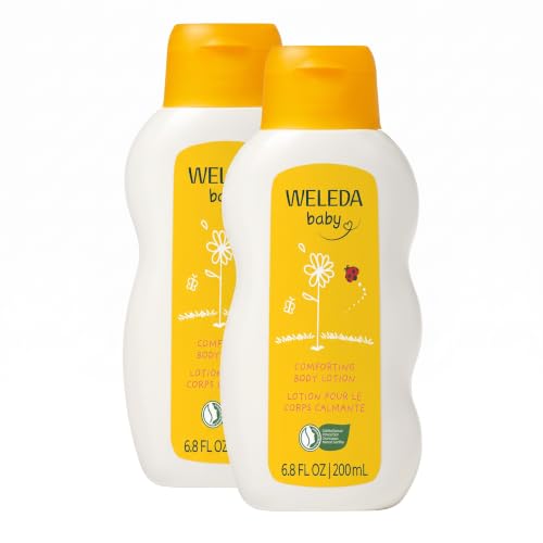 Weleda Baby Calendula Comforting Body Lotion 6.6 Fl Oz Pack of 2 - Sensitive Skin Moisturizer for Babies