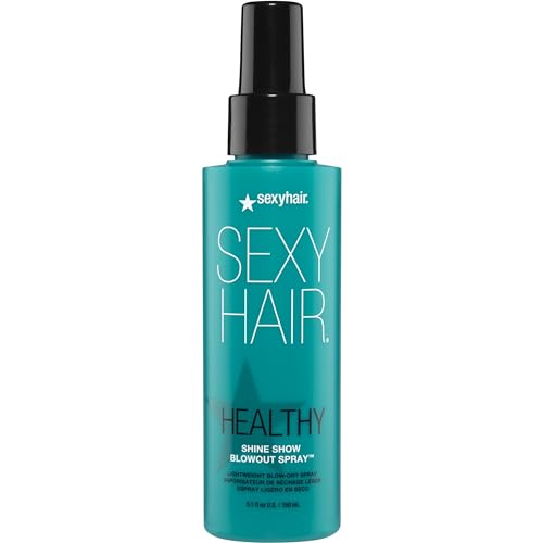 SexyHair Healthy Shine Show Blowout Spray, 5.1 oz | Nourishes Dry Hair | Provides Added Moisture | Sealing Hair Cuticle
