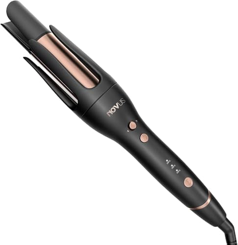 Black 1.25 Inch Curling Iron Hair Waver with Ceramic Coating & Anti-Scald Safety
