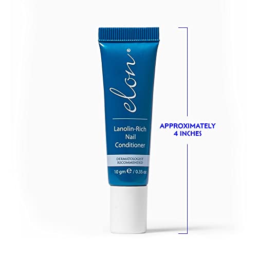 Elon Lanolin-Rich Nail Conditioner ? Strengthens Nails, Protects Cuticles, Dermatologist-Recommended for Brittle & Damaged Nails (10g tube, 2 Pack)