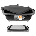 Collapsible BBQ Prep Tubs Set - Includes Cutting Board & Lid - Black, 1 OG + 1 XL