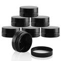 36 Pack 2 Oz Refillable Plastic Containers with Black Lids - Leakproof & BPA Free