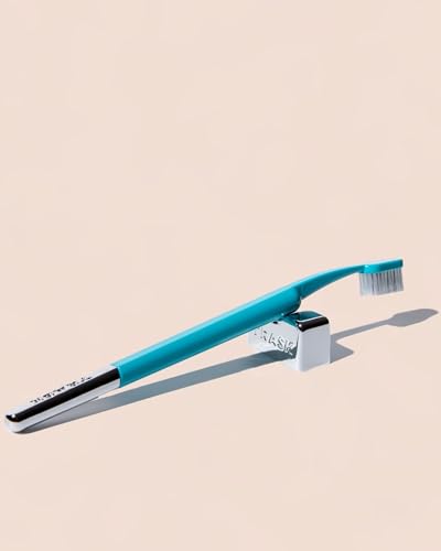 TRASK Luxury Soft Bristle Manual Toothbrush for Adults - Dentist Designed, Reaches Hard-to-Access Areas, Azure
