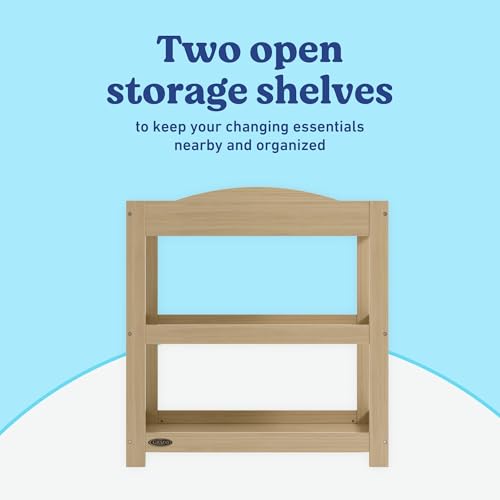 Graco Baby Changing Table with Storage and Water-Resistant Pad - Driftwood