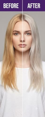 Purple Toning Shampoo for Silver Blonde Hair - Anti-Yellow Hair Care 10.14 fl oz