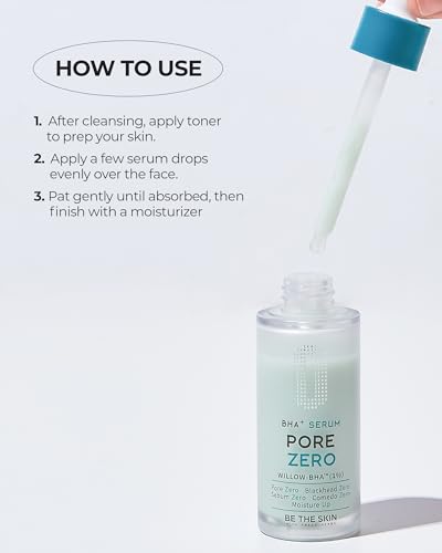 Pore Zero BHA & AHA Serum for Blackheads - Cica & Oil Control, 1.01 fl oz