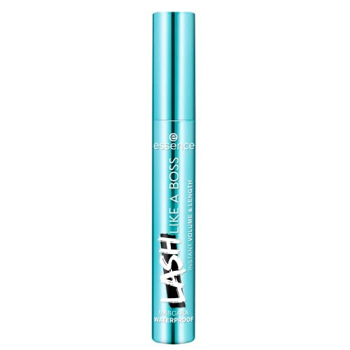 essence | Lash Like A Boss Instant Volume & Length Waterproof Mascara | Long Lasting Formula & Curved Fiber Brush | Vegan & Cruelty Free | Free From Parabens & Microplastic Particles (Pack of 2)