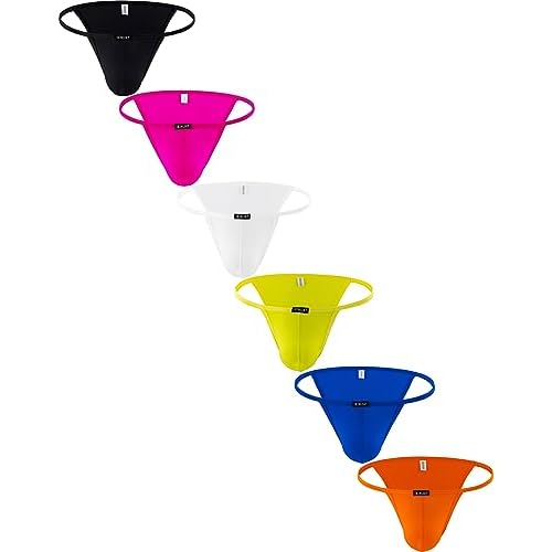 iKingsky Men's String Bikini Underwear High-leg Opening Briefs Sexy Brazilian Cut Bulge Underwear