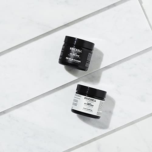 Scented Brickell Men’s Day & Night Anti-Aging Cream Set with Vitamin C & Hyaluronic Acid - Gift for Men