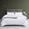 Queen White Bedding Comforter Set - Fluffy Lightweight Solid Color Bed Quilt